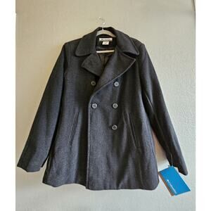 Columbia Women's Black Soft Polyester Pea Coat Large